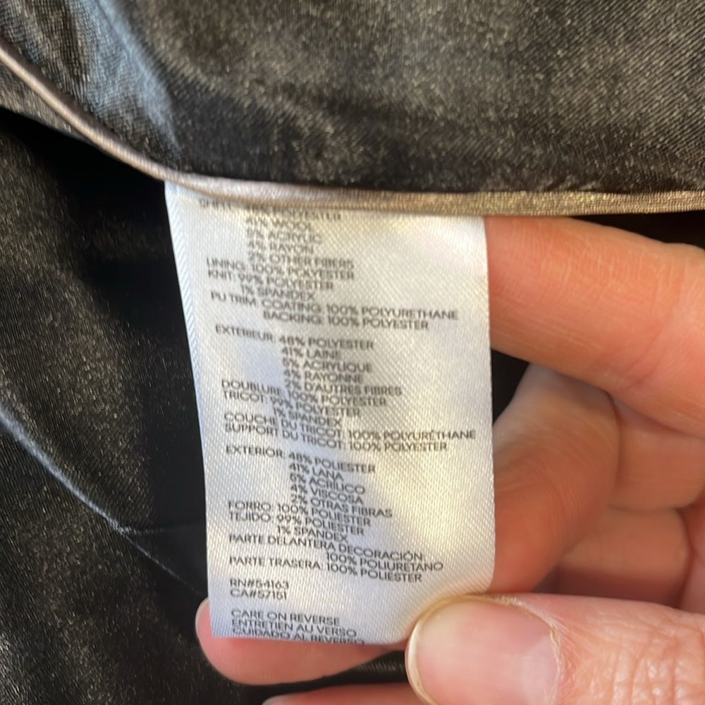 CALVIN KLEIN | Plaid Wool Blend Double Wrap Trench Coat PL - Picture 8 of 8
